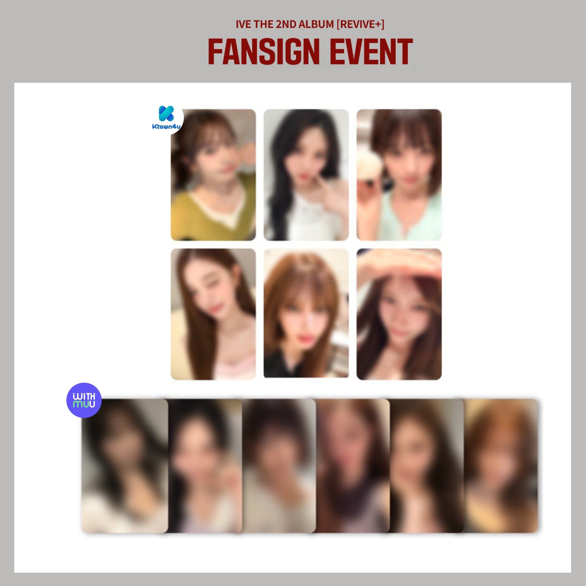 (~Until sold out) IVE WITHMUU,KTOWN4U [FANSIGN]