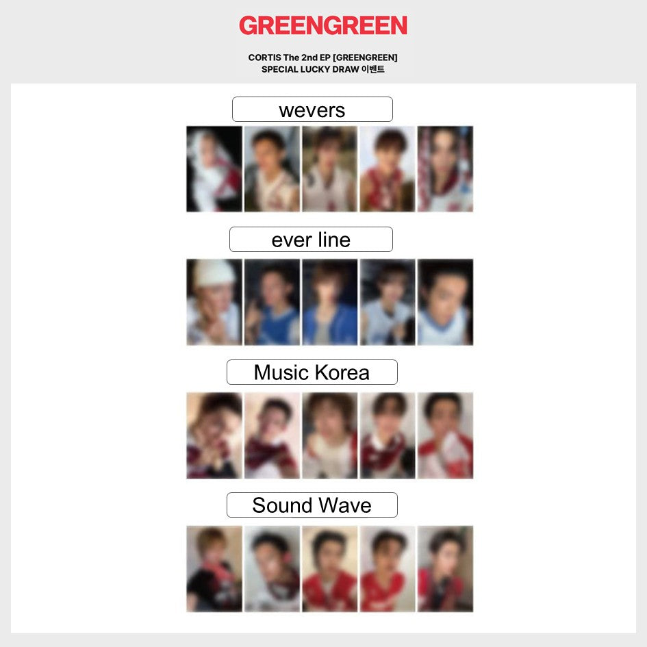 (~08/05)  CORTIS The 2nd EP [GREENGREEN] SPECIAL LUCKY DRAW