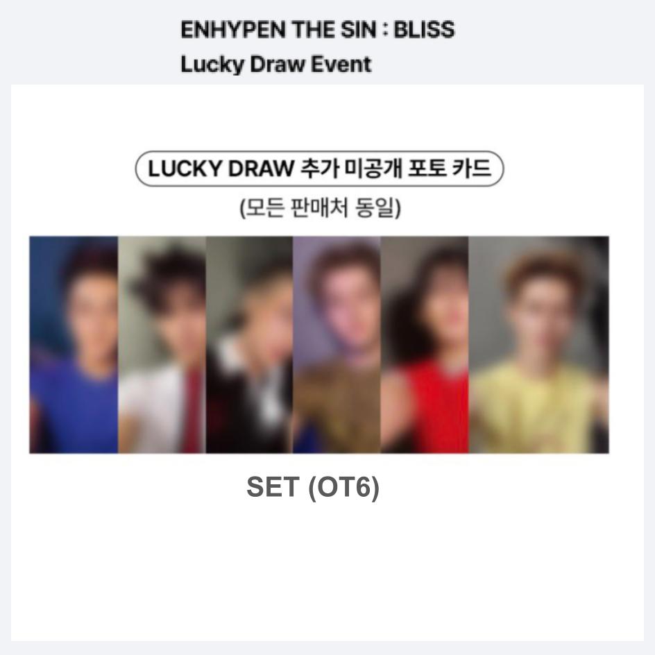(~until sold out) ENHYPEN THE SIN : BLISS LUCKY DRAW [ONLY ADD GIFT OT6 SET]